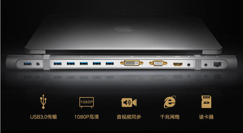 USB3.0外置网卡显卡扩展坞