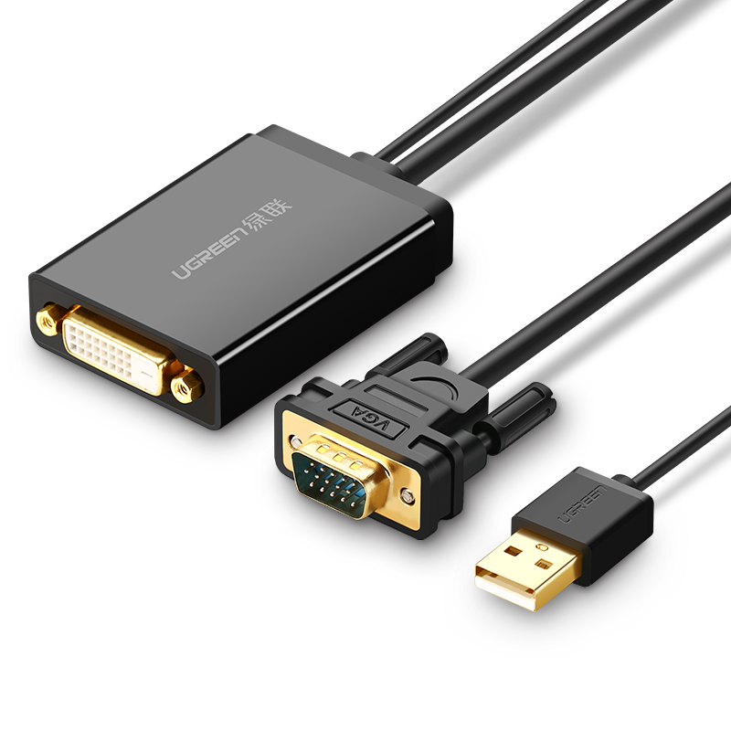 意昂2vga转dvi转换器24+1，1080P高清接口镀金