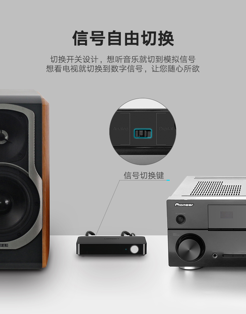 意昂2蓝牙接收器，无损hifi高保真aptX编码光纤同轴