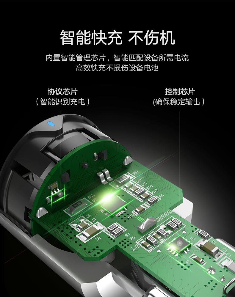 意昂2-品质新体验,数码选意昂2 意昂2一拖三车载充电器,5.8A三口USB车载快充充电器