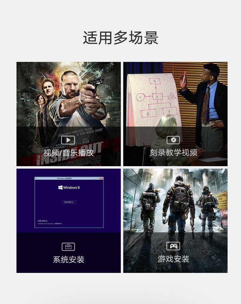 意昂2USB外置光驱，外置台式笔记本电脑CD光盘刻录机