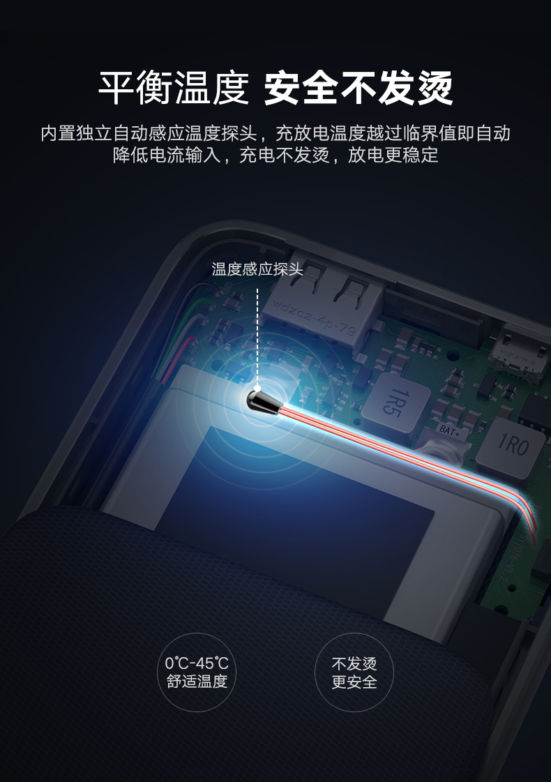 意昂25000毫安充电宝，苹果华为小米通用自带苹果线移动电源