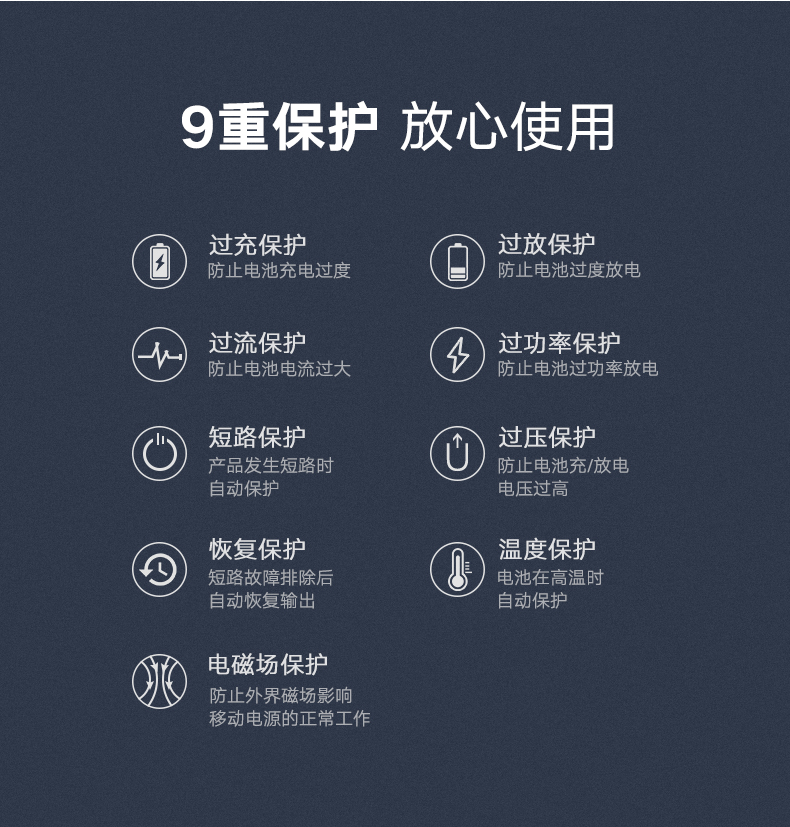 意昂25000毫安充电宝，苹果华为小米通用自带苹果线移动电源