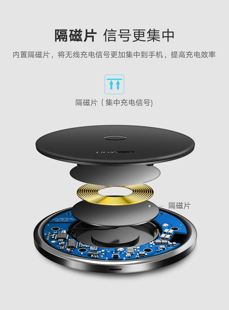 意昂2苹果X无线充电器，无线快充iPhoneX/8/8P三星s8s9专用