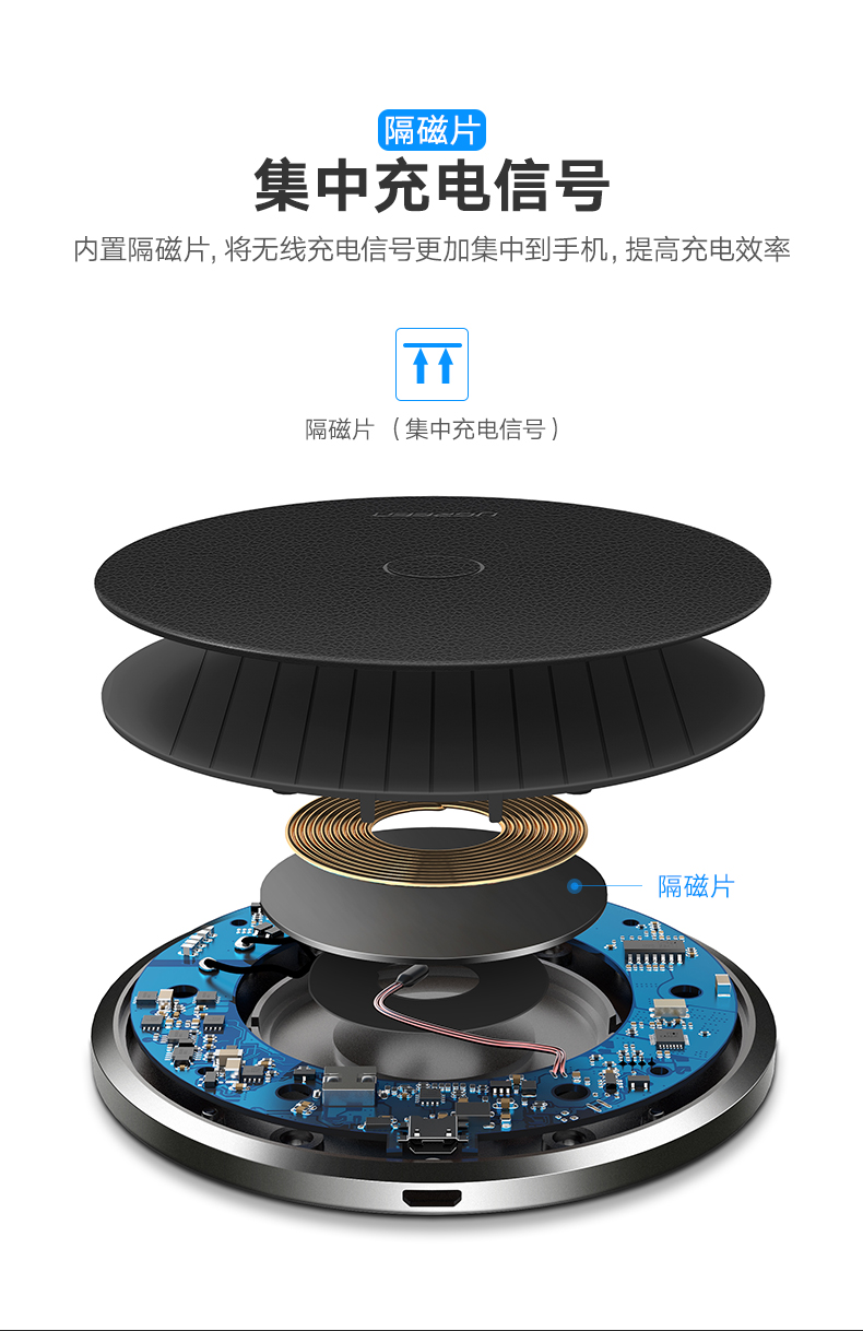 意昂27.5W无线充电器，苹果iphone8/X小米mix2s定频快充