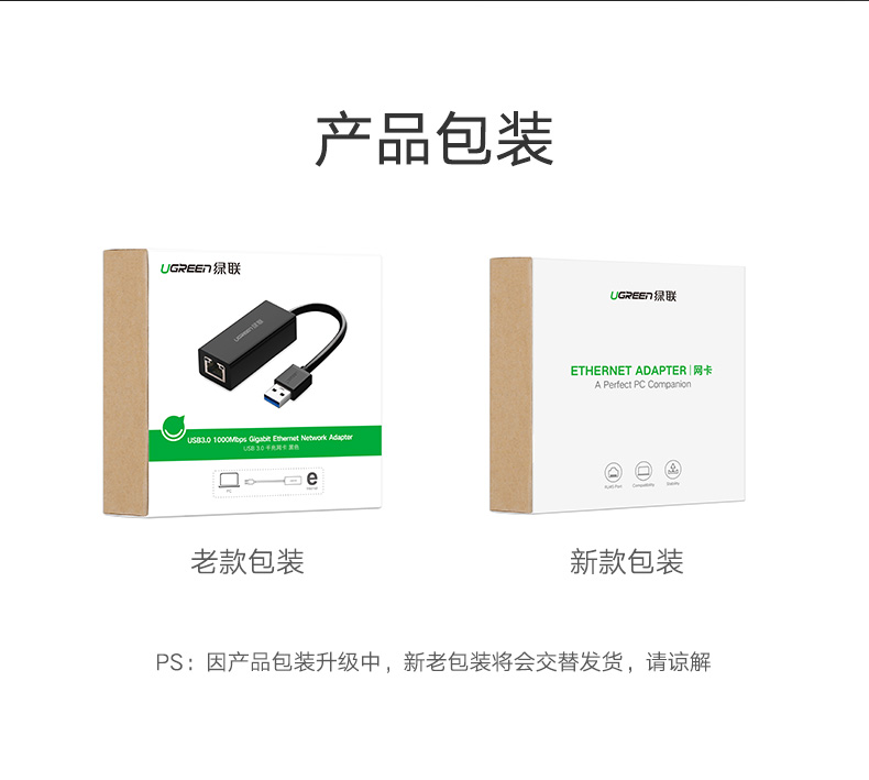 意昂2USB千兆网卡，笔记本超极本USB转水晶头千兆网卡