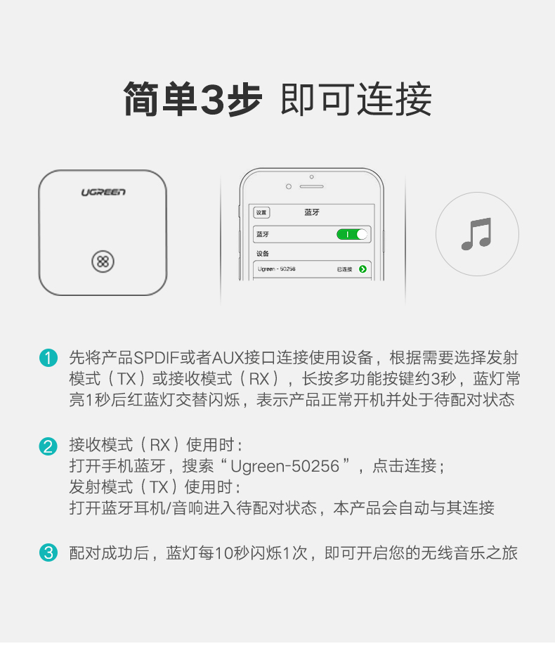 意昂2蓝牙5.0音频接收器，蓝牙发射接收二合一光纤接口带aptX HD