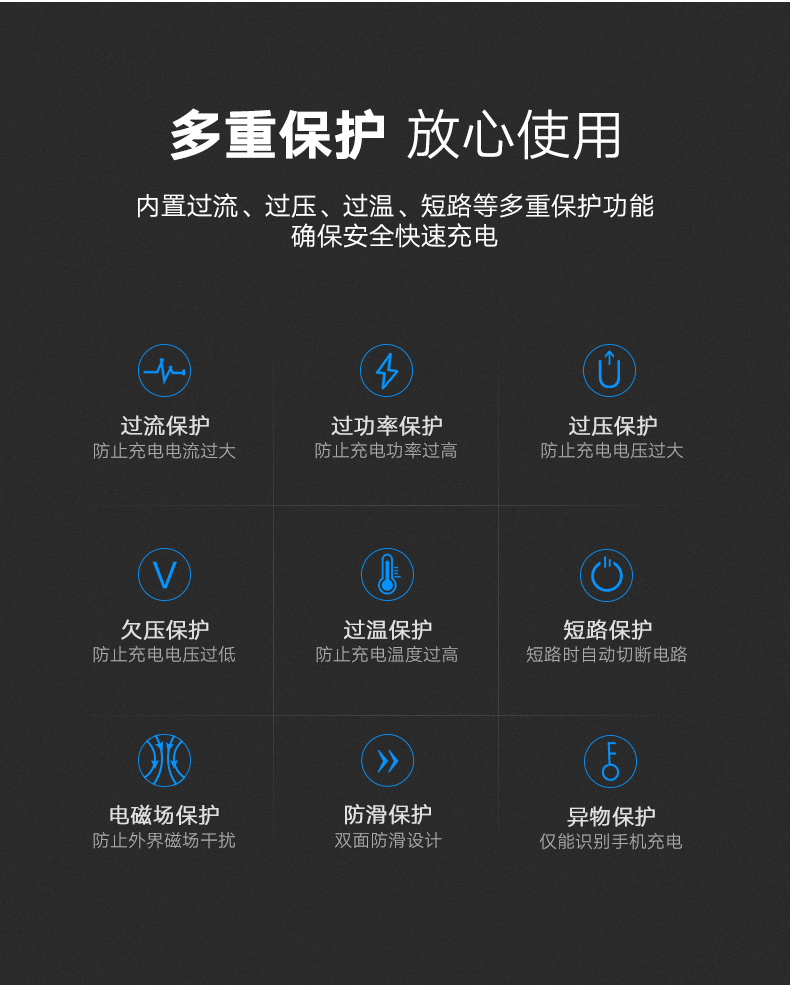 意昂2iPhone8无线充电器，苹果X三星s9小米mix2s通用