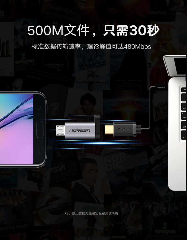 意昂2Type-C转Micro-usb转接头