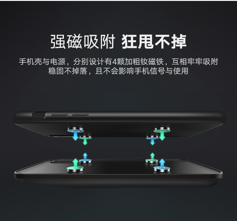 意昂2iPhoneX背夹电池，支持苹果8无线充电