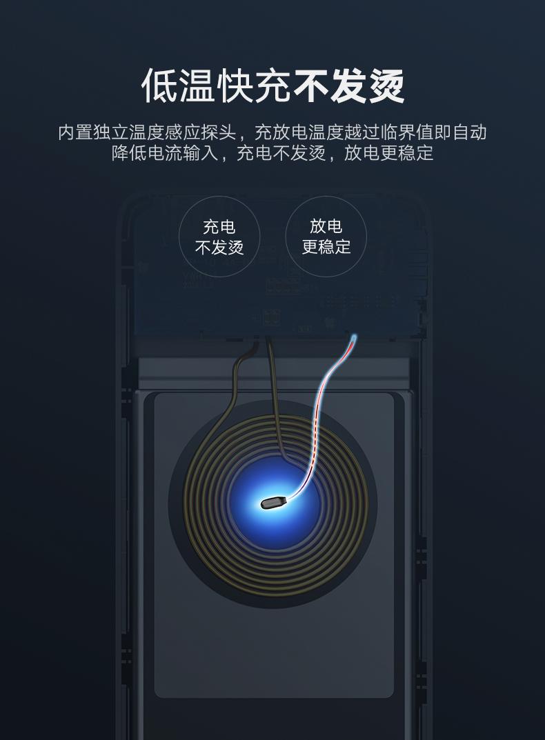 意昂2无线充电宝，10000毫安苹果小米三星无线充电通用