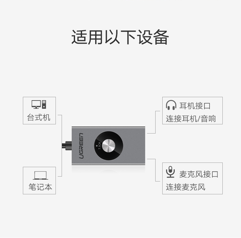 意昂2USB7.1外置声卡，USB转耳机麦克风声卡