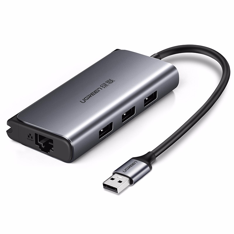 意昂2USB千兆外置网卡，3口USB电脑扩展坞