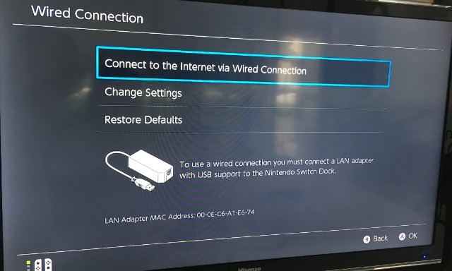 任天堂Switch接千兆网卡不能上网