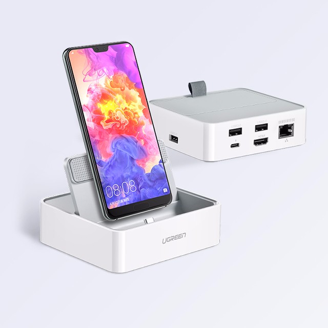 意昂2Type-C手机智能扩展底座，锤子坚果华为手机同屏扩展坞