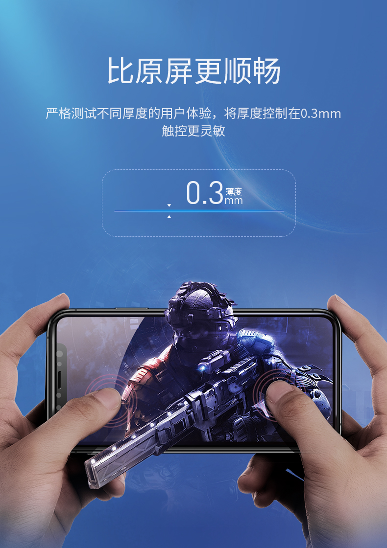 意昂2iPhone x/xs/max防窥钢化膜