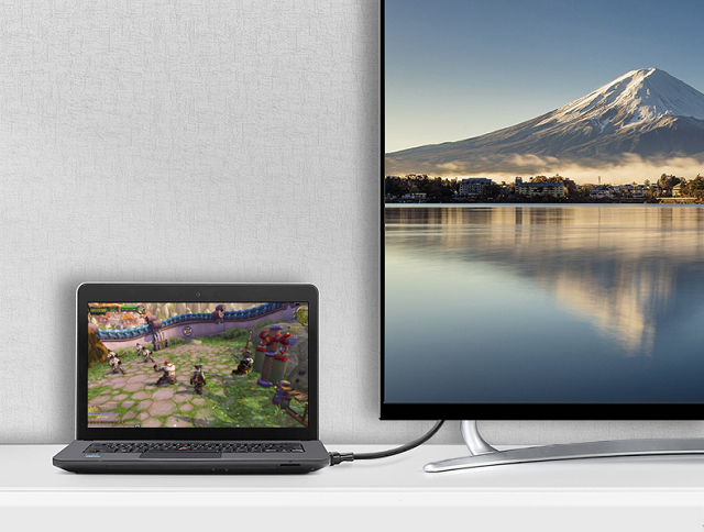 怎么用VGA线连接笔记本电脑和电视投影仪