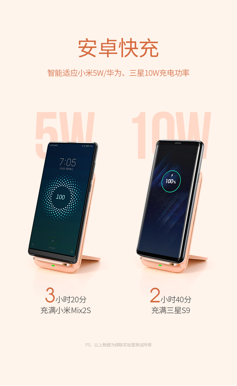 意昂2苹果xs无线充电立式支架