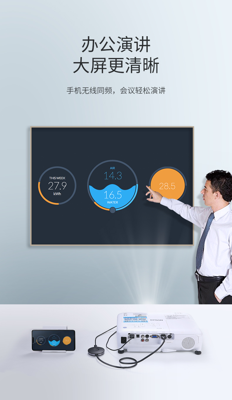 意昂2无线投屏器 手机同屏转换器