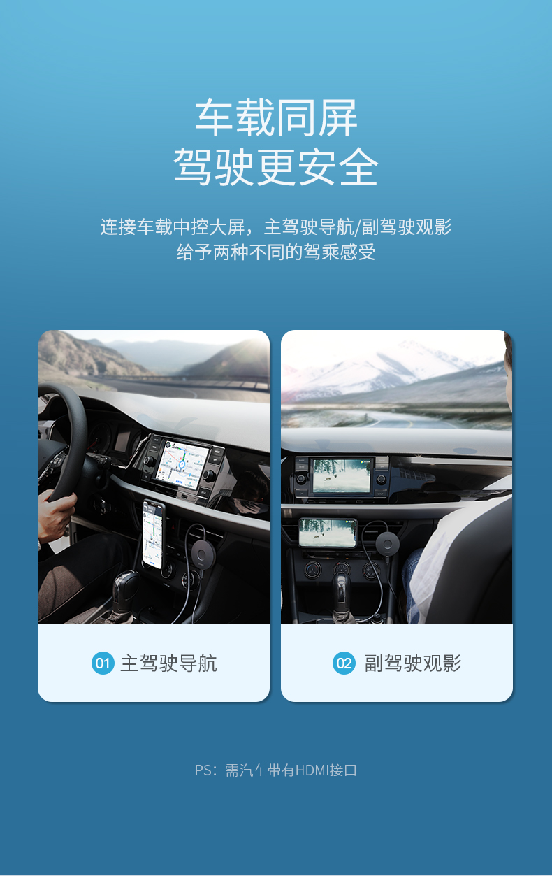 意昂2无线投屏器 手机同屏转换器