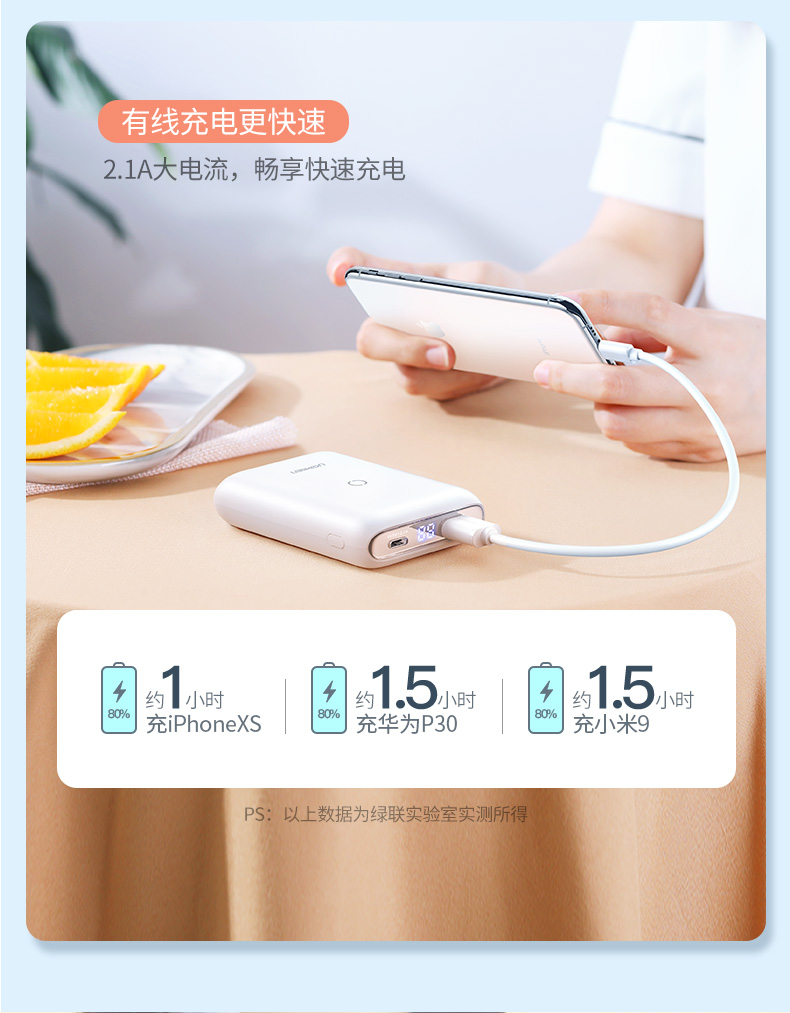 意昂2无线充电宝10000mAh轻薄款