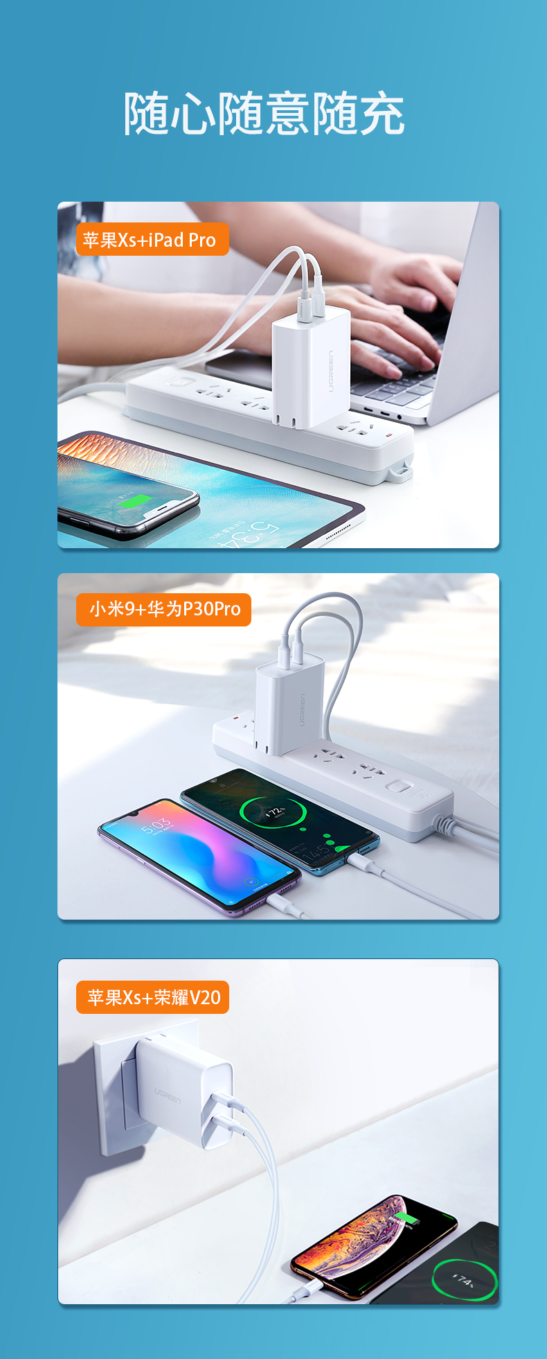 意昂2双Type-C快充充电器