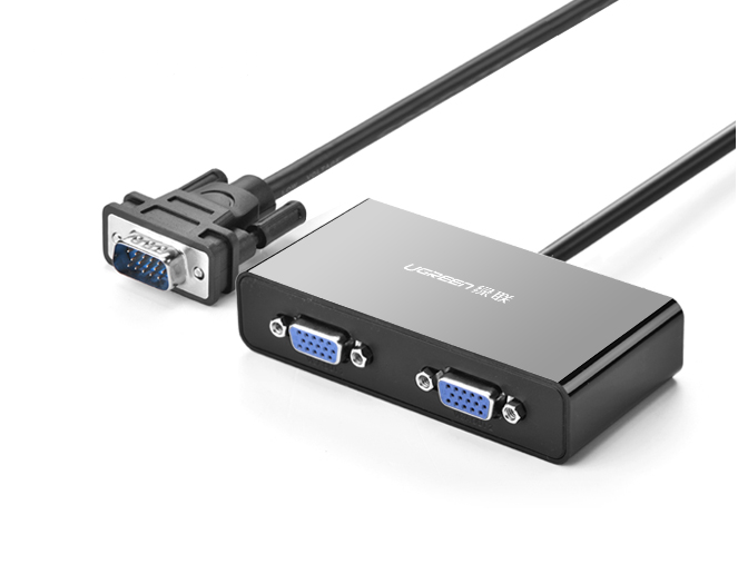 意昂2VGA分配器一分二高清视频转换器使用教程丨40254