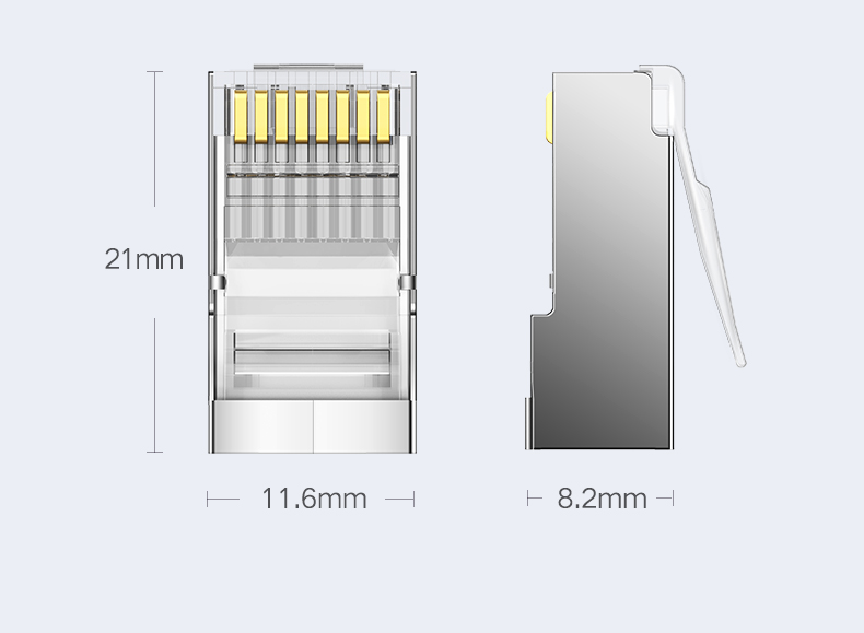 意昂2网线水晶头超五六类通用