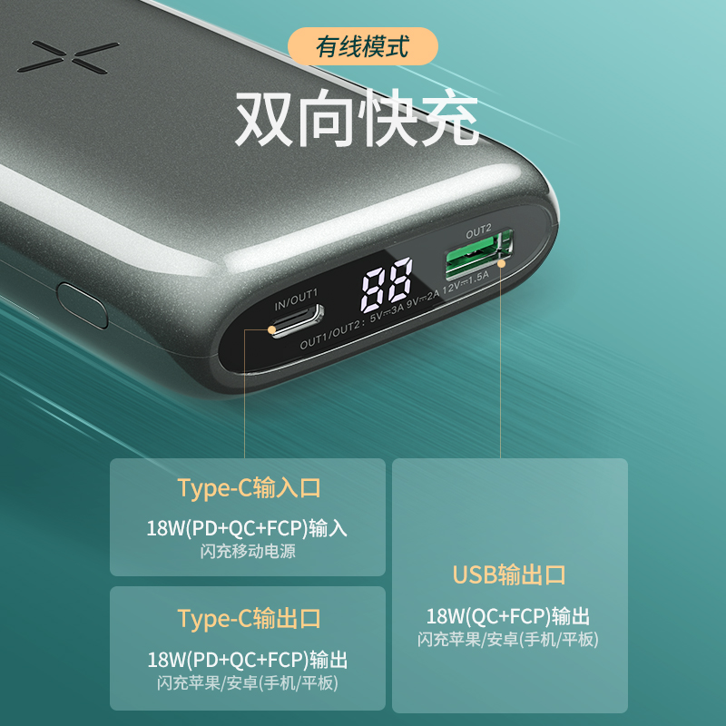 意昂2无线充电宝2万毫安适用iPhone12