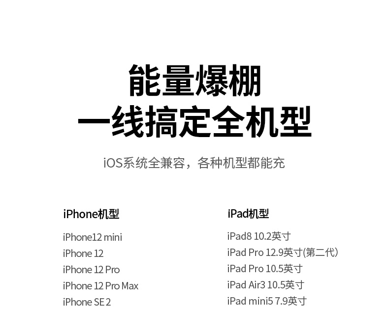 意昂2PD快充线适用于iPhone12充电
