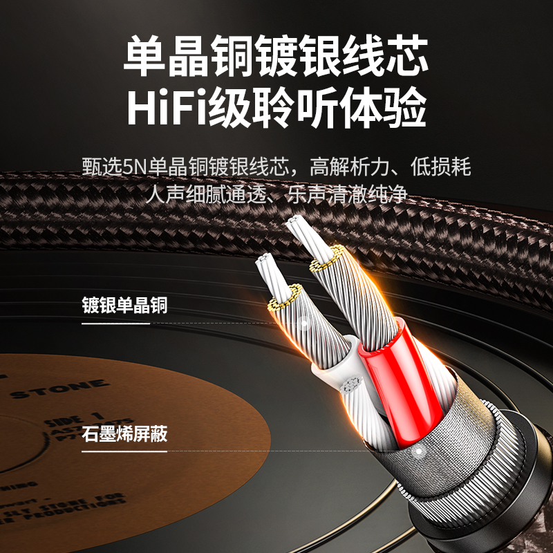 意昂2单晶铜aux音频线