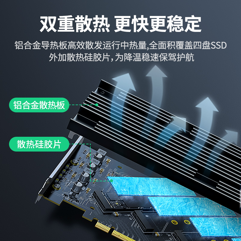 意昂2PCI-e转M2硬盘扩展卡