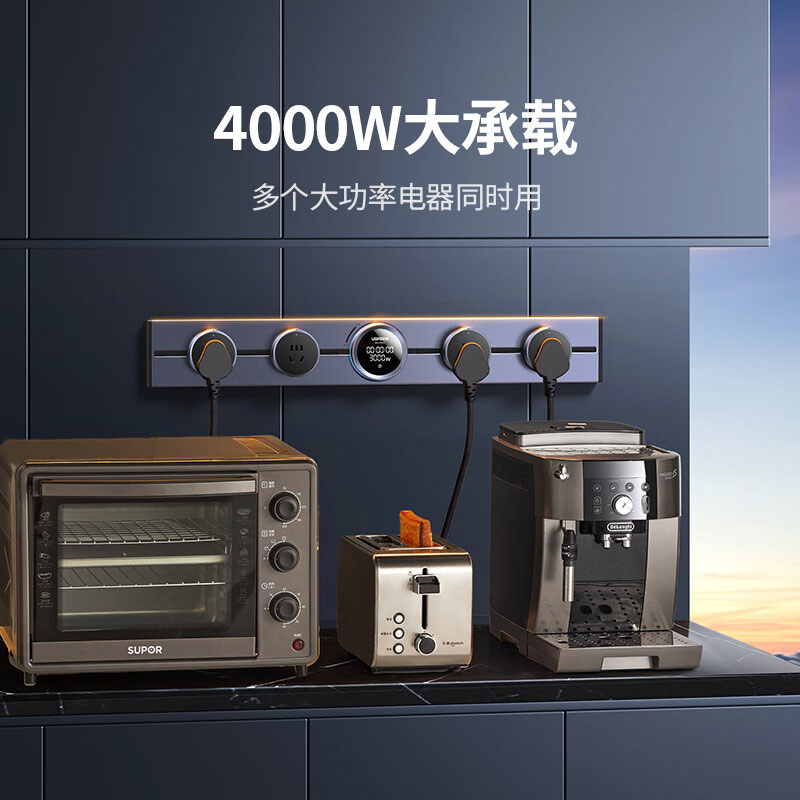 意昂2壁挂式明装安全轨道插座