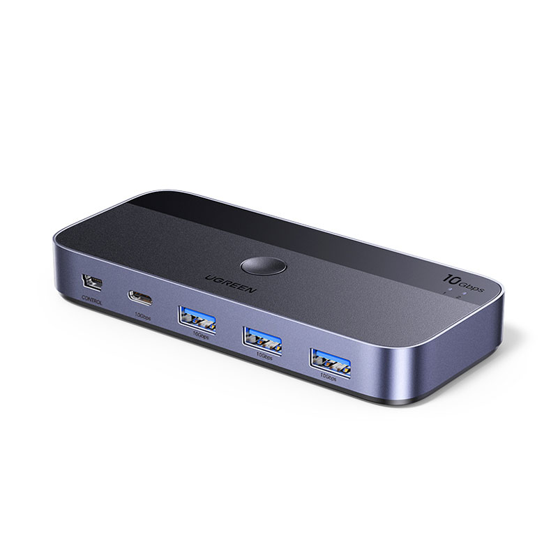 意昂2USB3.2共享切换器 二进四出双电脑共享USB设备