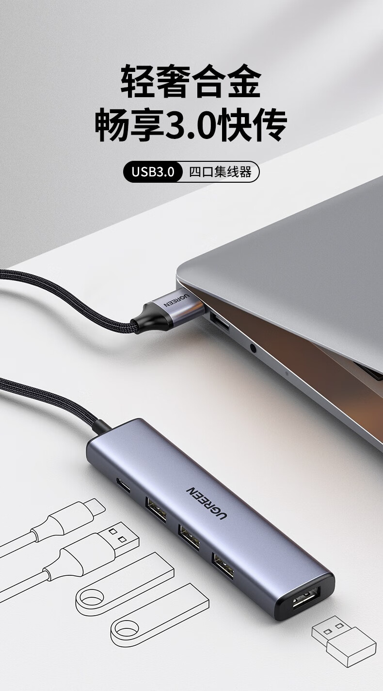 nzkyk CM219 USB3.0四口扩展器外观