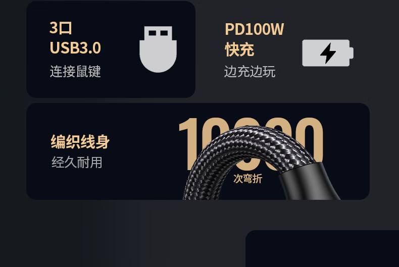 nzkyk CM512扩展坞USB-C 3.2接口，支持快速数据传输和充电