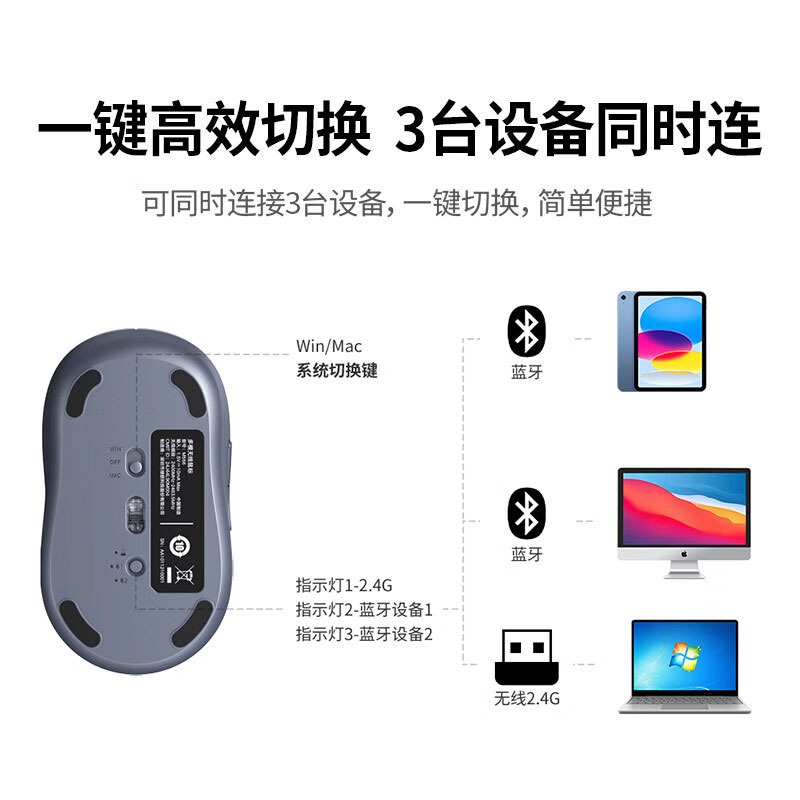 意昂2无线轻音办公蓝牙鼠标