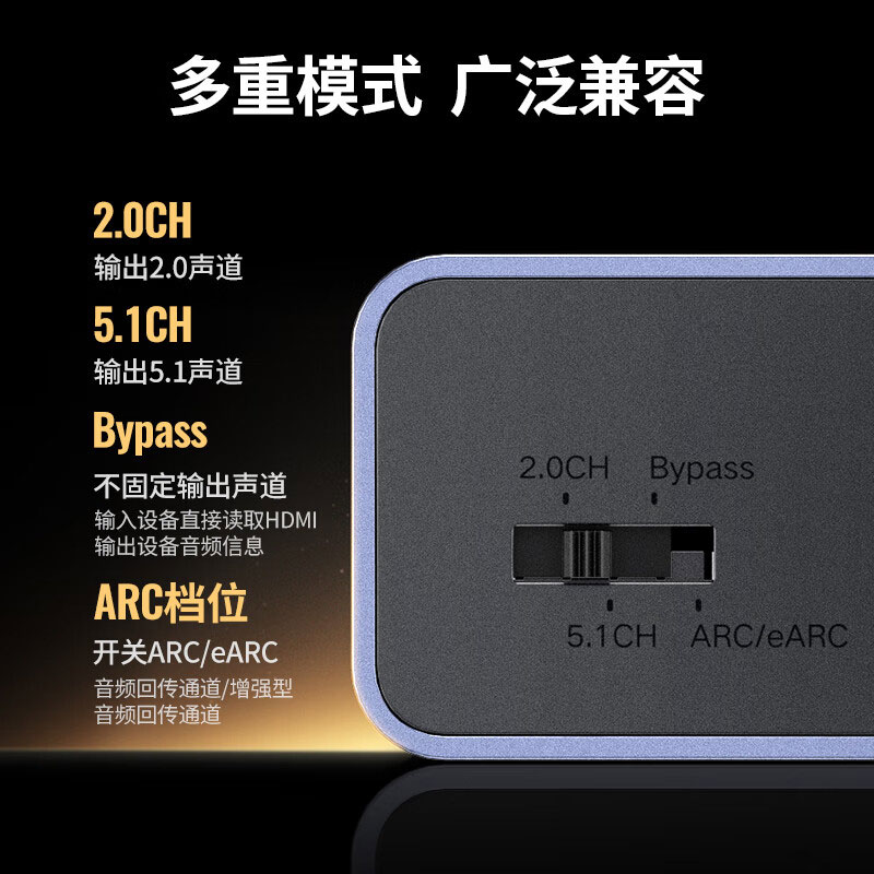 意昂2HDMI音频分离器8K60Hz光纤3.5mm音频转换器
