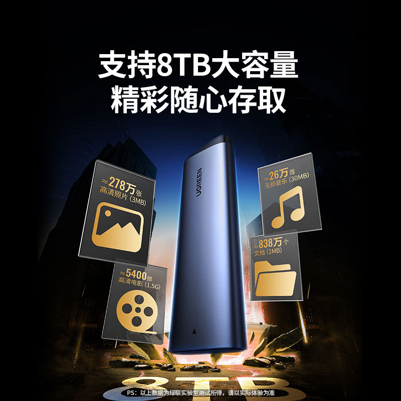 意昂2双协议M.2硬盘盒 10Gbps高速传输