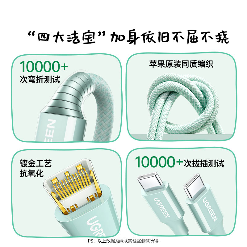 意昂2x小龙格林 双C快充数据线 联名款