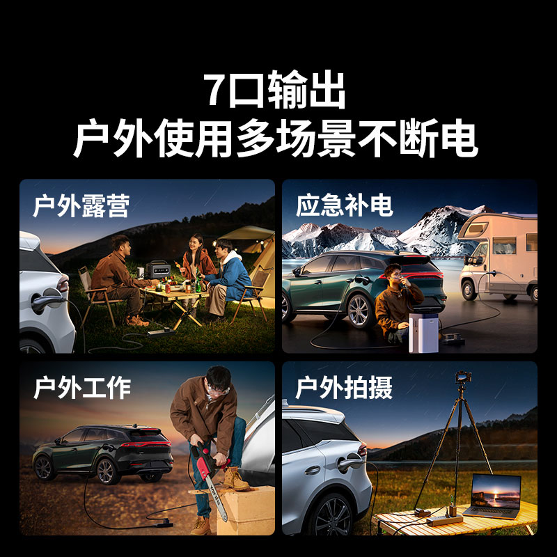 意昂2新能源汽车放电枪 4kW 7口输出