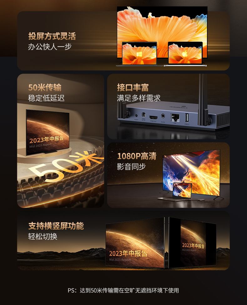 nzkyk企业级投屏器 50米传输 教学会议适用