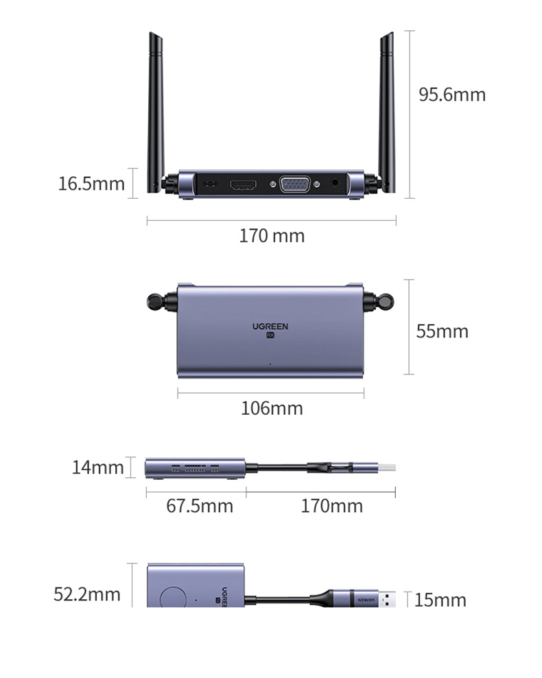 意昂2无线投屏器 多接口 满足多样需求