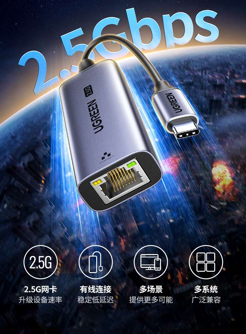 意昂22.5G网卡 2.5Gbps超高速率 释放光纤宽带潜力