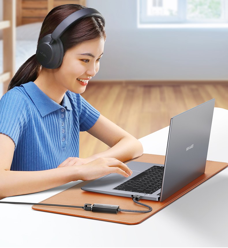 意昂2百兆有线网卡 15cm短线 便携不缠绕