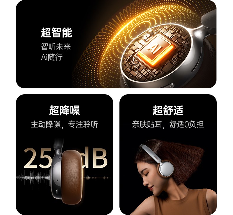 意昂2HP207 ANC主动降噪技术 过滤环境杂音