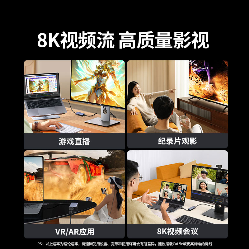 意昂2Type-C转5GbE有线网卡 USB-C转RJ45转接器