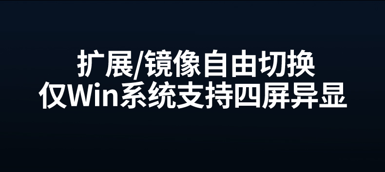 Win系统四屏异显 多任务并行 提升办公效率