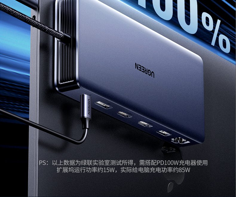 双HDMI接口 同时连接两台显示器 办公分屏更便捷