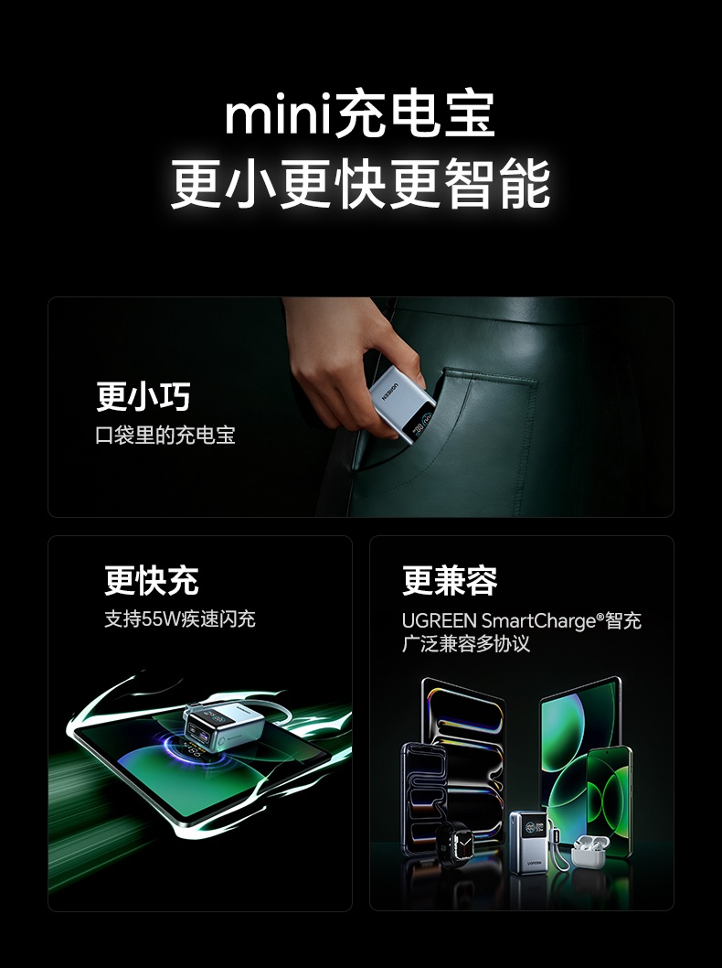 车规级电芯 意昂2PB727充电宝 3C认证安全快充